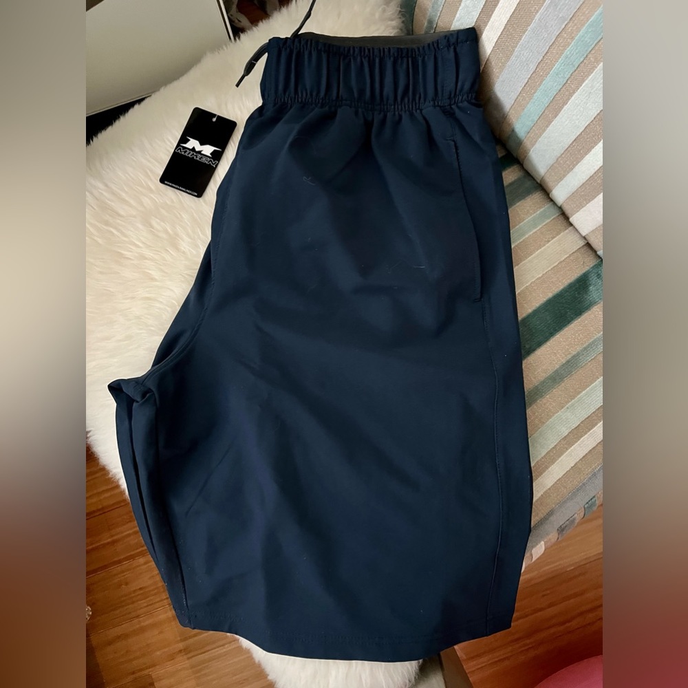 NEW! Miken Men’s Slowpitch Shorts Large Navy/Grey